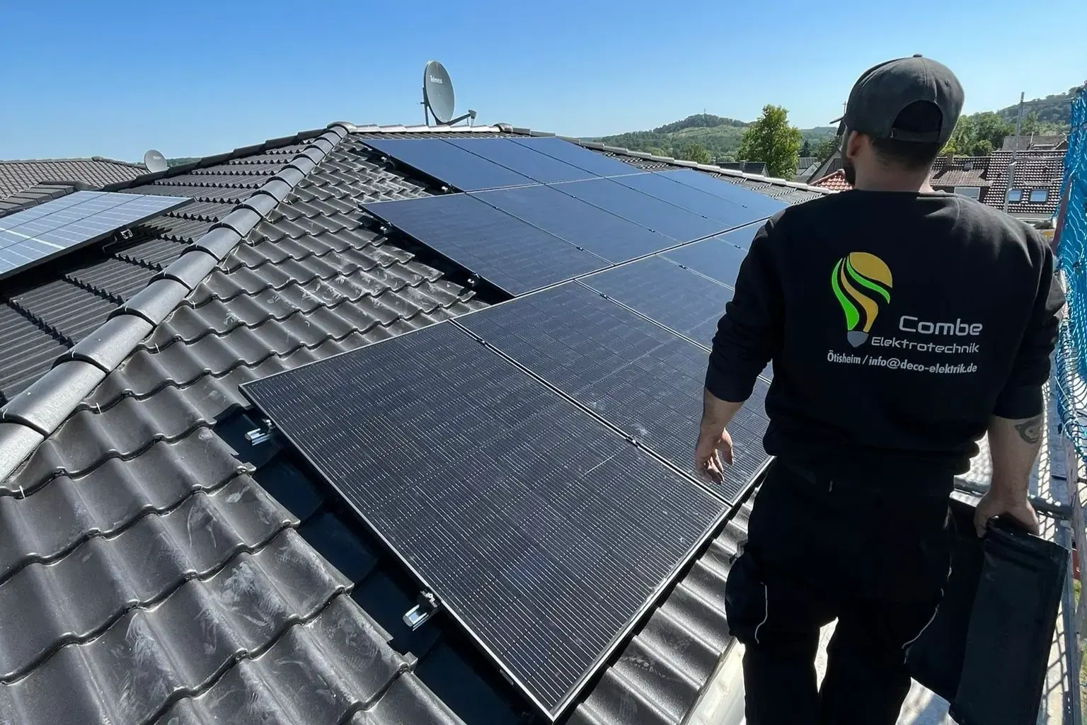Photovoltaikanlage auf einem Wohnhaus im Raum Bretten