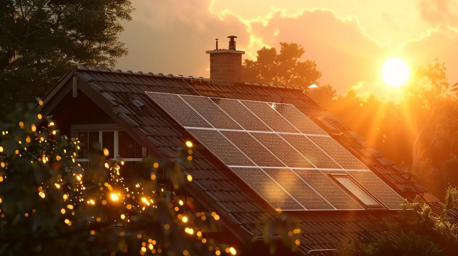 Photovoltaikanlage auf einem Wohnhaus im Raum Pforzheim